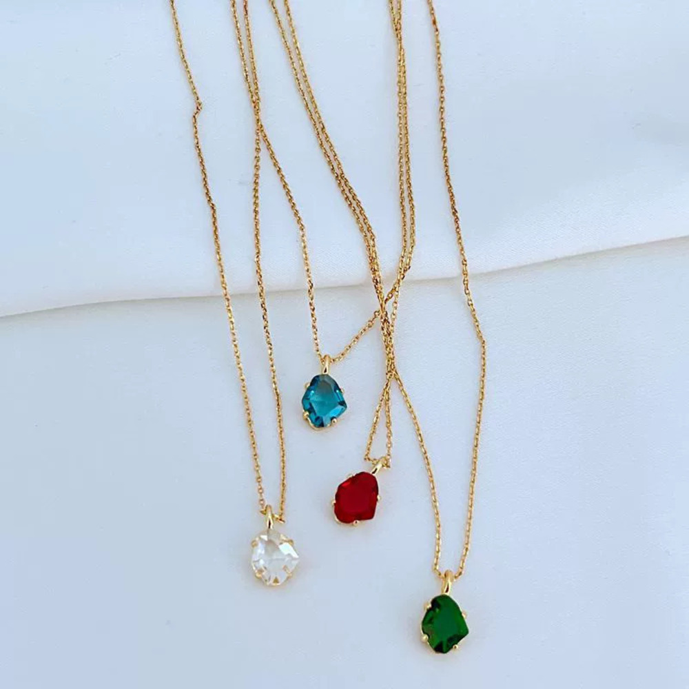 Kendra Scott Colorful Zircon Irregular Pendant Necklace